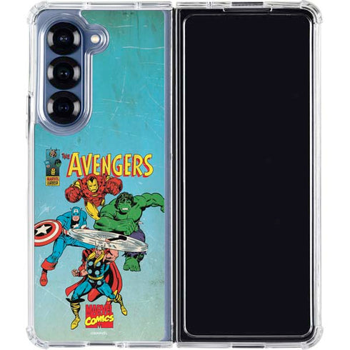 Marvel Classic Comics The Avengers Galaxy Z Fold6 Clear Case